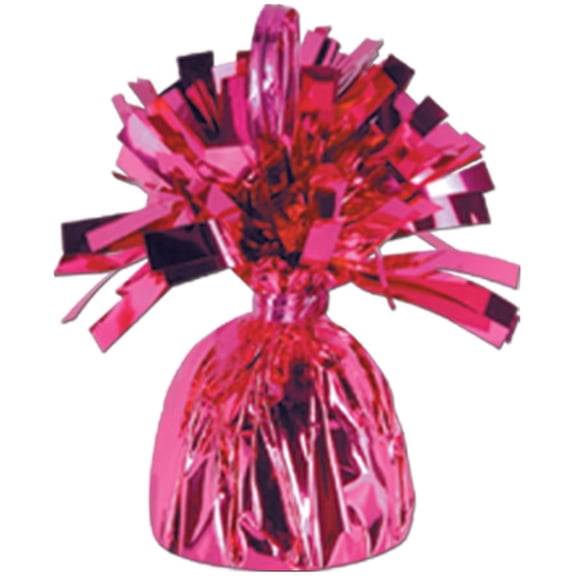 Beistle 50804-C Metallic Cerise Wrapped Balloon Weights, Includes Pack of 12