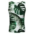 thumbnail image 5 of XIAONU Men Floral Print Tank Top Crew Neck Sleeveless Beach Shirt, 5 of 5