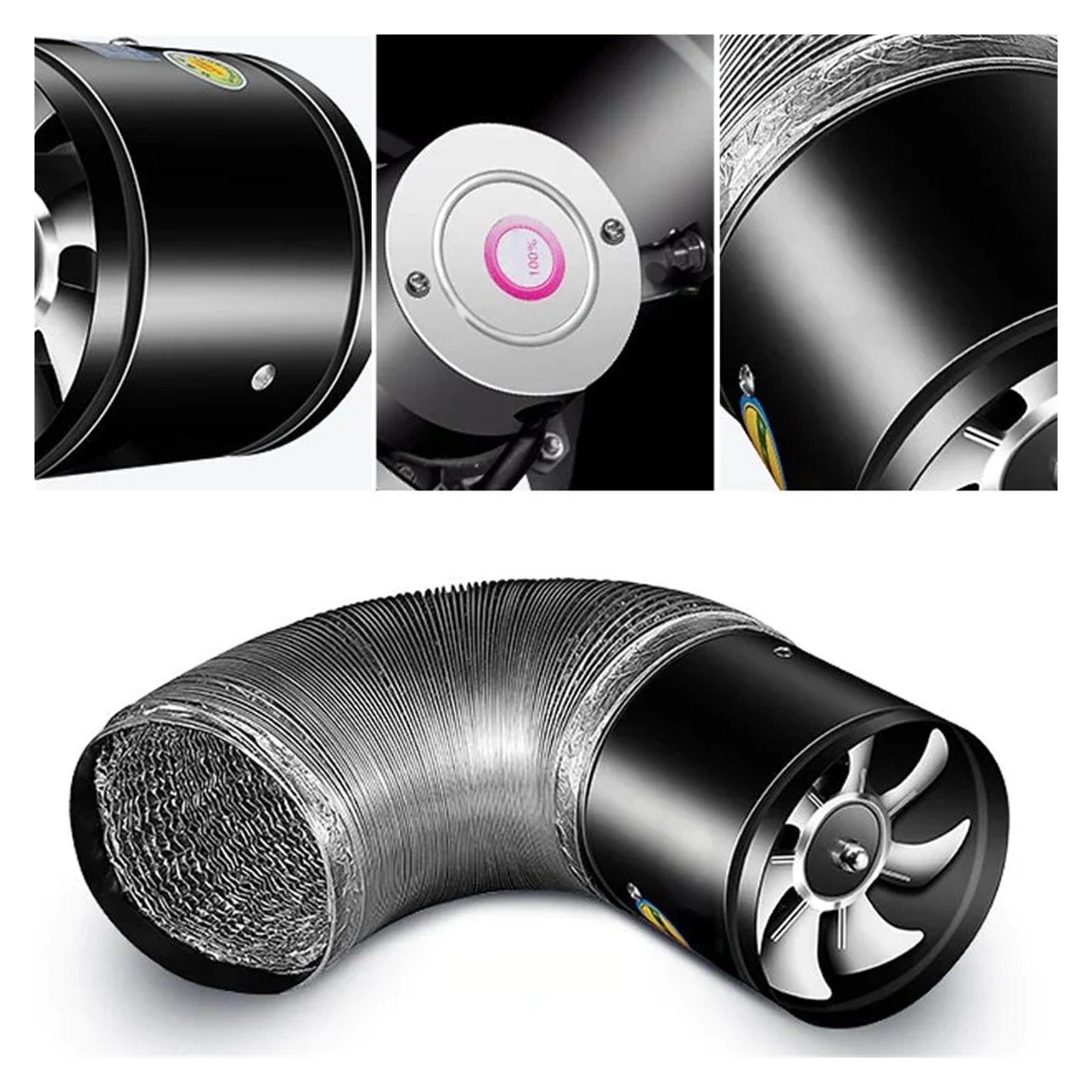 Super Suction Multifunctional Powerful Mute Exhaust Fan 4''6''7'' Pipe Vent Exhaust Fan Duct Ceiling Ventilation Blower Fans