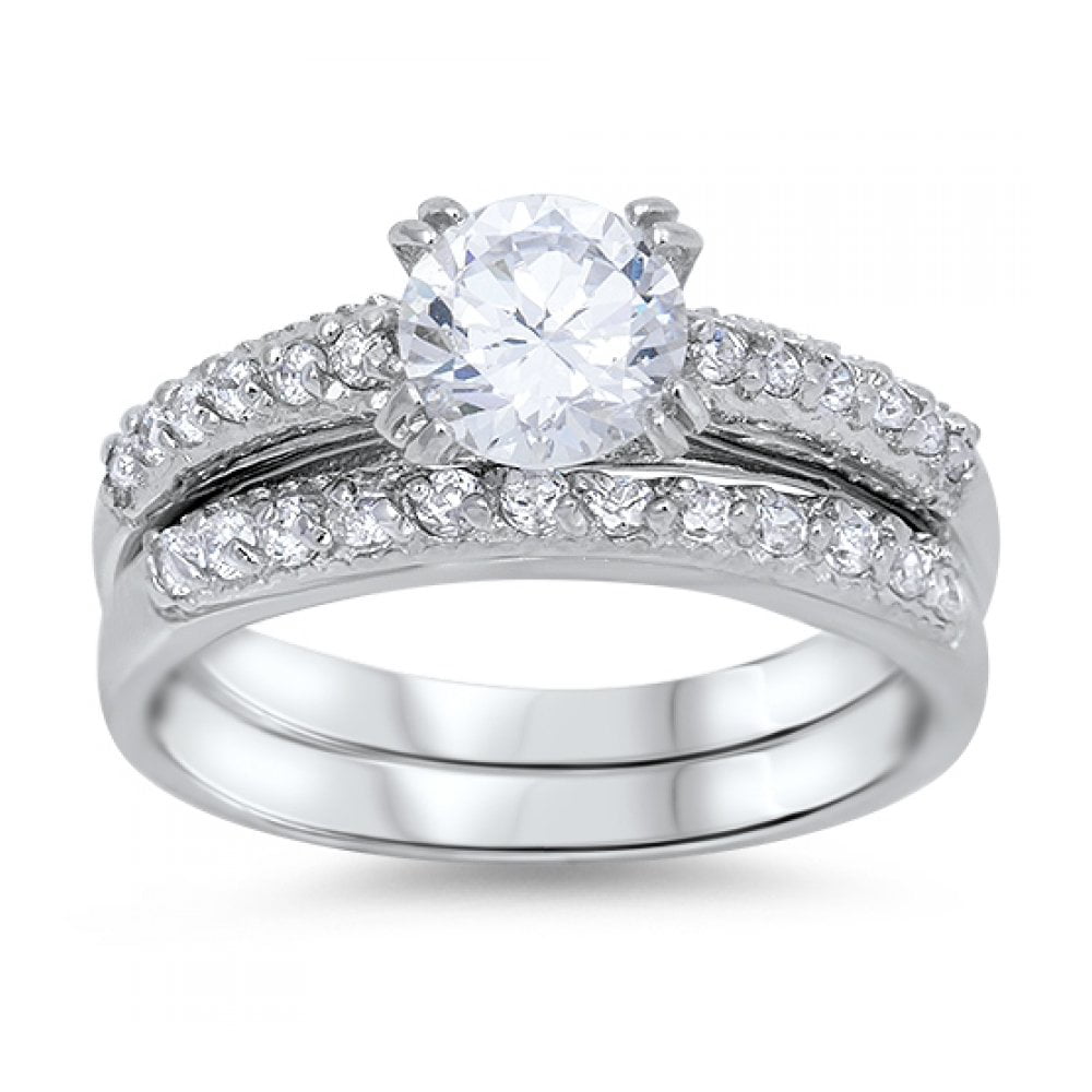 Royal Design 925 Sterling Silver Wedding Ring Sets
