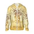 thumbnail image 1 of Fotbe Bunch of Grapes Chaqueta con Protección Solar UPF 50+ para Hombre y Mujer, Camisa con Capucha y Bolsillos-XX-Large, 1 of 7