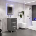 thumbnail image 2 of Eviva Deluxe 20"W x 18"D Gray Freestanding Bathroom Vanity with White Porcelain Integrated Sink, 2 of 11