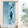 thumbnail image 3 of Blue White Ball Decor Shower Curtain, Merry Christmas Snow Colorful Baubles Bathroom Decor Polyester Fiber Plastic Rings Quick-Drying Waterproof for Bathtubs/Bathroom, 72x36 inches, 3 of 6