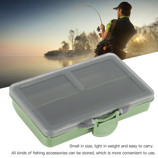 Fishing Tackle Box 2Pcs Mini Fishing Hook Bait Gadget Box Storage Box Case  for Fishing Tackle Accessories [11.00*8.00*5.00(two frame)] 