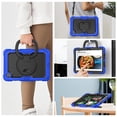 thumbnail image 5 of Allytechgroup Rugged Case for Lenovo Tab M11 11" 2024, Adjustable Kickstand Case with Built-in Screen Protector Shoulder Strap Anti-Drop Shockproof Full Body Protection Case, Blue, 5 of 8