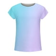 thumbnail image 4 of USSUMA Womens Summer Tops Trendy Round Neck Cute Tie Dye Basic T Shirts for Women Short Sleeve Blouses Tops Dressy Ombre Gradient Tunic Plus Size Shirts for Women, 4 of 5