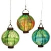 Fun Express - Luau Leaf Light Up Lanterns (3pc) for Party - Party Decor - Hanging Decor - Lanterns - Party - 3 Pieces