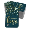 thumbnail image 1 of Inkdotpot Real Gold Foil Made With Love Text Tags Favor Hang Paper Tags 100 Pack, 1 of 1
