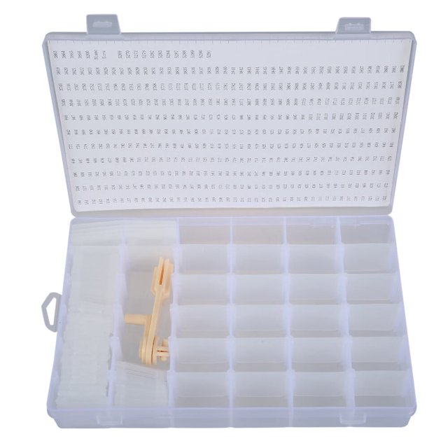 Floss Bobbins Storage Box with with Removable Dividers Embroidery Thread Storage Box with 120pcs Floss Bobbins Large Capacity Thread Storage Container for Home
