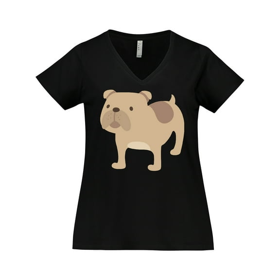 Inktastic Bulldog Women's Plus Size V-Neck T-Shirt