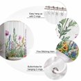 thumbnail image 7 of Shower Curtains Wildflower Bath Curtain Color Floral Leaves Waterproof Bathroom Shower Curtain Set with Hooks Decoration 72 x 72 Inches, 7 of 7