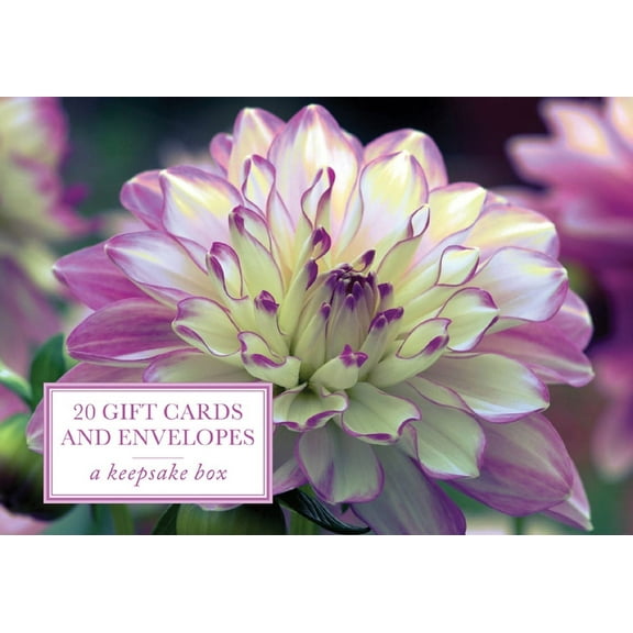 Tin Box of 20 Gift Cards and Envelopes: Dahlia