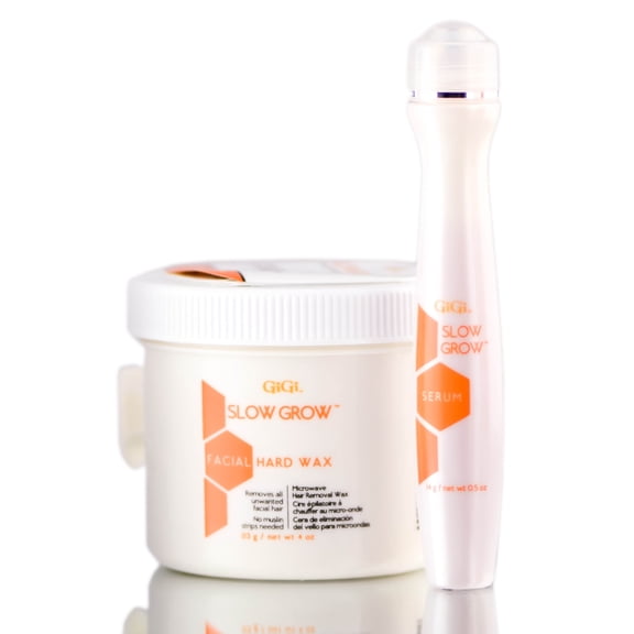 2-Step System , Gigi Slow Grow Facial Hair Removal 2-Step System , Hair Scalp Skin Body - Pack of 1 w/ SLEEK Teasing Comb