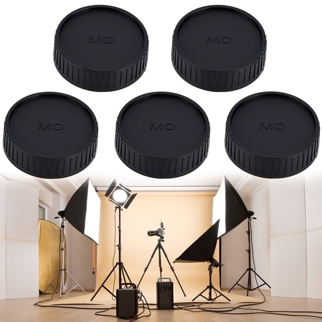 Capas Traseras De Lente Duradera De 5 Piezas, Mantenga El Polvo Para Minolta Para La Lente De Cámara MD De Gaviota Con Plástico De Buena , Negro