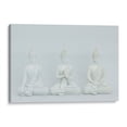 thumbnail image 1 of Cuadro decorativo Minimalista - Tres budas blancos en canvas tamaño 75 x 50 cm Canvas Lab Canvas forma horizontal tamaño 75 x 50, 1 of 2