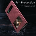 thumbnail image 6 of Decase Luxury Flip Stand Leather Case for Samsung Galaxy Z Fold 3 Ultra Slim Elegant Business Style Men Women Anti-Scratch Shockproof Full Body Protective Cover For Galaxy Z Fold 3,Winered, 6 of 7