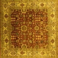 thumbnail image 1 of Ahgly Company Indoor Square Oriental Yellow Industrial Area Rugs, 6' Square, 1 of 4