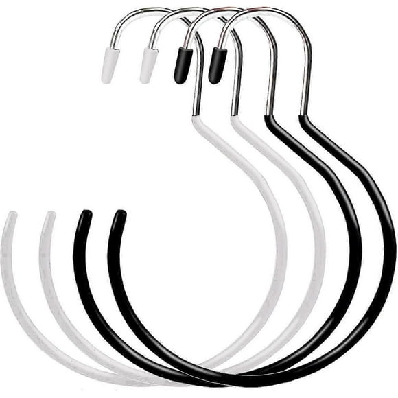 Ring Scarf Hanger 4 Pieces Scarf Holder Hanger Round Scarf Hanger Scarf Holder Closet Ring Hook, Scarf Organizer, Great For Belt Ties Towels