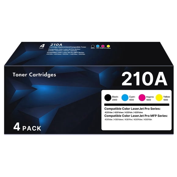 Cartucho de tóner SUDLTO 210A, paquete de 4 para HP LaserJet