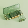 thumbnail image 7 of 1 Set Pill Box Dustproof Moisture-proof 7 Day 21 Grids Fish Oil Vitamin Tablet Storage Box Household Supplies,Black, 7 of 7