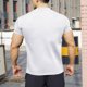 thumbnail image 5 of Blusas y camisas de manga corta y cuello redondo para hombre. Blusas casuales de verano para hombre, de manga corta, de color liso, con cuello redondo, para fitness. Blusas de poliéster para hombre., 5 of 5