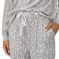 thumbnail image 4 of Nautica Womens Pajamas - Cozy Silky Fleece - 2 Piece Long Sleeve Winter Sleepwear Set for Women (Gray Stars/XX-Large), 4 of 6