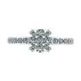 thumbnail image 6 of Nana Lab Created CVD Diamond 6.5mm 3/8ctw Cluster Engagement Ring 10kt White Gold Size 6, 6 of 7