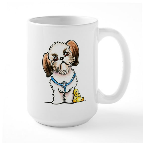 CafePress - Shih Tzu Ducky Mugs - 15 oz Ceramic Large White Novelty Mug