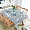 thumbnail image 3 of Grey Geometric Tablecloth, Moroccan Gray Table Cloth for Rectangle Tables, Lattice Plaid Waterproof Tablecloth for Kitchen Dining Room Tablecloth Rectangle 60 x 120 inch, 3 of 7