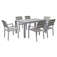 thumbnail image 4 of CorLiving Gallant Sun Bleached Grey Outdoor Dining Set, 4 of 7