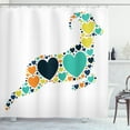 thumbnail image 1 of Ambesonne Antelope Shower Curtain, Animal Heart Silhouette, 69"Wx70"L, Multicolor, 1 of 2