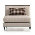 thumbnail image 4 of Michael Amini La Francaise Armless Accent Chair - Cafe au Lait/Black, 4 of 14