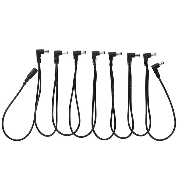Cable de enlace de alimentación en cadena de 8 vías en ángulo recto 18V 2A para pedales de efectos de guitarra Fuente de alimentación Abody Cable de enlace