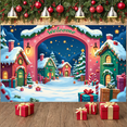 thumbnail image 3 of Colorful Theme Christmas Banner Decorative Design Holiday Decoration Winter Celebration Welcome Scene for Holiday Party Indoor Event Seasonal Display, 3 of 9