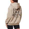 thumbnail image 5 of Jesus Loves You Christian Hoodies for Women Religious Faith Oversized Zip up Sweatshirt Bible Verse Inspirational Pullover Fall Y2K Tops Beige L, 5 of 7