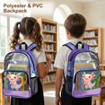thumbnail image 4 of ZIATUBLES Clear Backpack, Heavy Duty Fabric & PVC Transparent Bookbag with Axolotl Hearts Print, Large Capacity See Through Backpack for School College Work Travel Security, 4 of 7