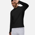thumbnail image 5 of KIHOUT Men's UPF 50+ Hooded Sun Protection Long Sleeve Shirt with Thumb Hole Cuffs Quick Dry Breathable Stretch Mesh Fabric for Running Gym Fishing Hiking Outdoor Casual Athletic Top, 5 of 9