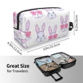 thumbnail image 3 of Uemuo Heart Rabbit Pattern Portable Toiletry Bags with Handle, Waterproof travel Make up Bags for Women, Large Capacity Travel Cosmetic Bags, 3 of 9