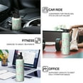 thumbnail image 6 of Fitness Enthusiast 40oz Insulated Stainless Steel Flamingo Themed Water Jug Wide Mouth Handle Lid Leak Proof, 6 of 6