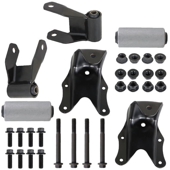 labwork Rear Leaf Spring Shackle Bracket Pair & Repair Kit E0TZ5776A for 1980-1997 Ford F150 F250 F350 Truck Pickup