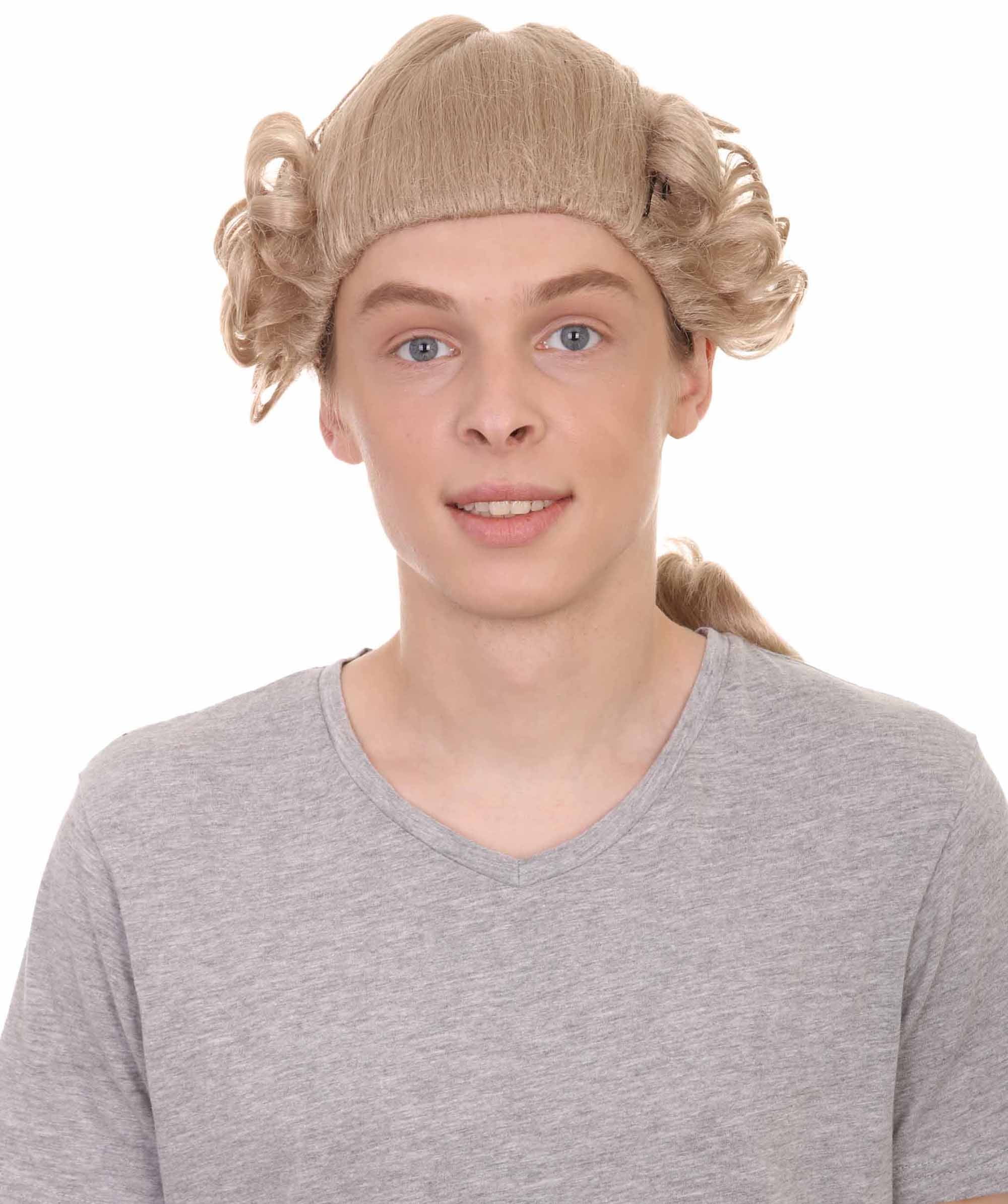 WIG ME UP – 91019-ZA89 Man Gents Lady Party Wig Halloween Fancy Dress Baroque Noble Aristocrat Lord Curls Long Ponytail Blond - View #6