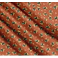 thumbnail image 3 of Soimoi Orange Cotton Poplin Fabric Peach Floral & Pineapple Fruits Print Fabric by The Yard 42 Inch Wide, 3 of 7