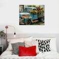 thumbnail image 5 of Chilfamy  Rustic Farmhouse Truck Flowers Canvas Wall Art Vintage Barn Old Car and Floral Painting Pictures Prints Framed for Farmhouse Country Wall Decor 20x16in, 5 of 6