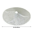 thumbnail image 3 of LanSuare Christmas Tree Skirt, 36Inch Sequin Xmas Tree Skirt, White Glittering Christmas Tree Cover Skirt Mat with Gold Star for Holiday Christmas Tree Ornaments, 3 of 7