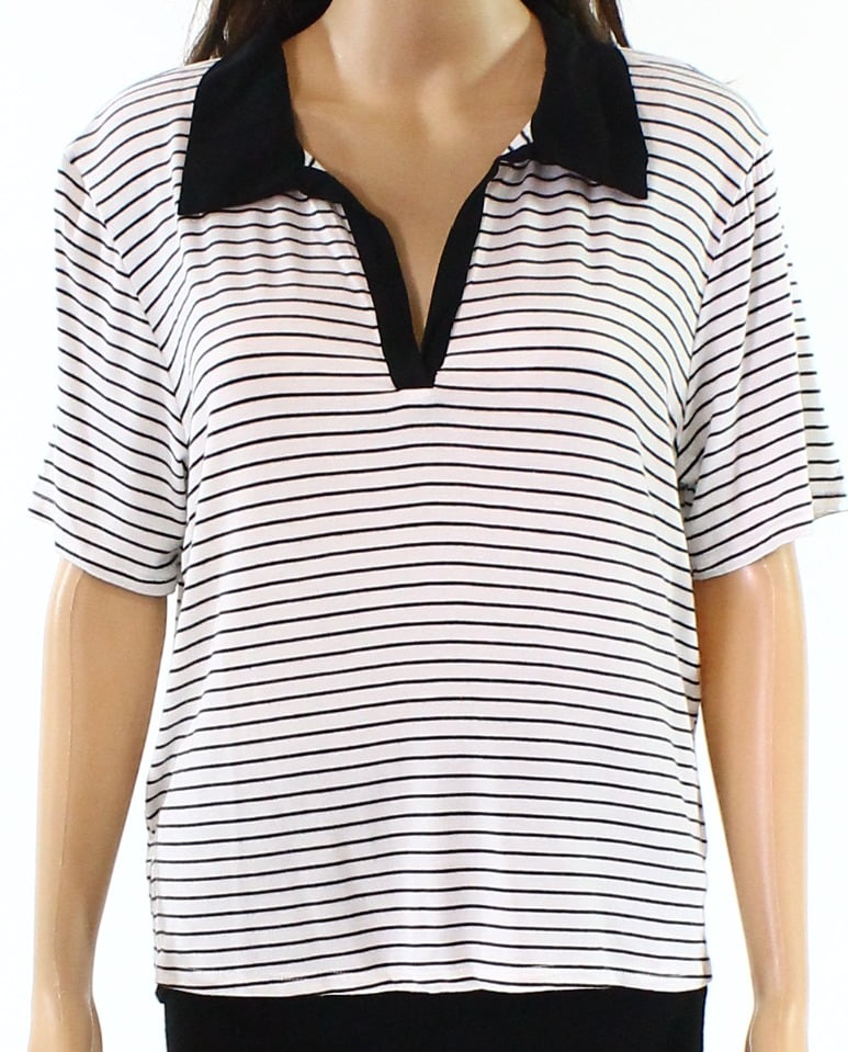 womens black polo shirt walmart