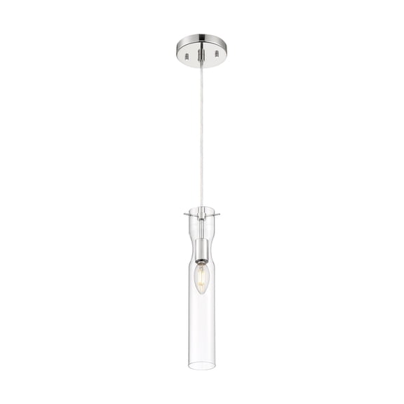 60/6866-Nuvo Lighting-Spyglass-1 Light Mini Pendant in Traditional Style-4.75 Inches Wide by 14 Inches High-Polished Nickel Finish    -Traditional