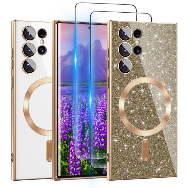 Funda para Celular ATUMP Galaxy S22 Ultra Brillante Antigolpes Dorada