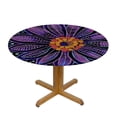 thumbnail image 3 of Orinice Flower Circles Dots Round Table Cover Stain Resistant Washable Indoor Outdoor Tablecloth Kitchen Dining Wedding Parties Waterproof 100% Polyester Fiber 46-50, 3 of 8