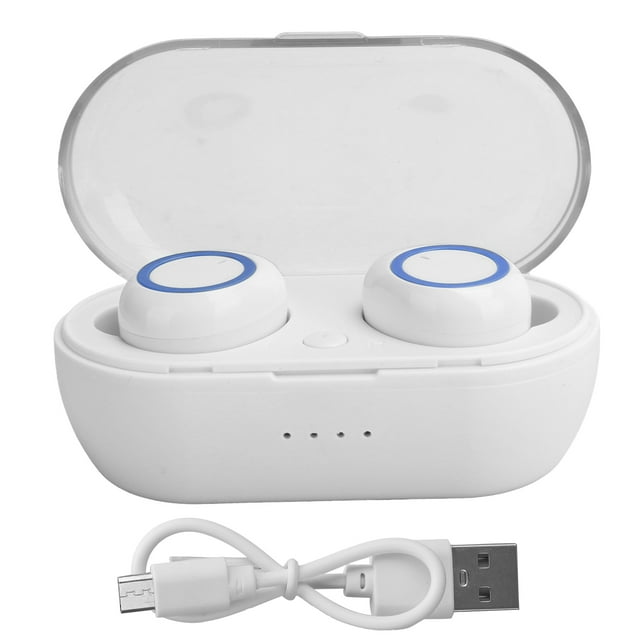 Auriculares inalámbricos Bluetooth Y50, auriculares estéreo Bluetooth 5.0, color blanco y azul