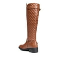 thumbnail image 6 of Dream Pairs Women's Chunky Block Heel Knee-High Boots Round Toe Side Zipper Riding Buckles & Biker Style, 6 of 7